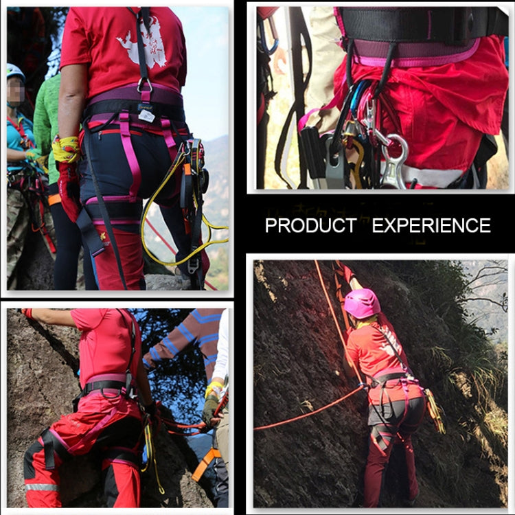 Frendorf | XINDA XDA9516 Outdoor Felsklettern Polyester Hochfestes Draht Verstellbarer Abwärts Ganzkörper Sicherheitsgurt (Blau)