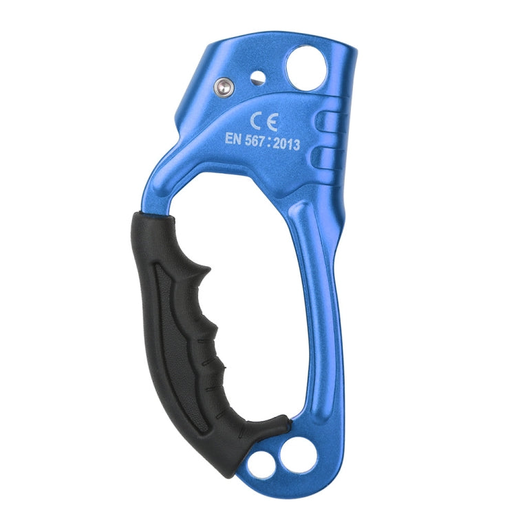 Frendorf | XINDA TP-8606 Outdoor Rock Climbing Aerial Work Anti-fall Handheld Rope Gripper für 8-12mm Durchmesser Seil Rechts(Blaue)