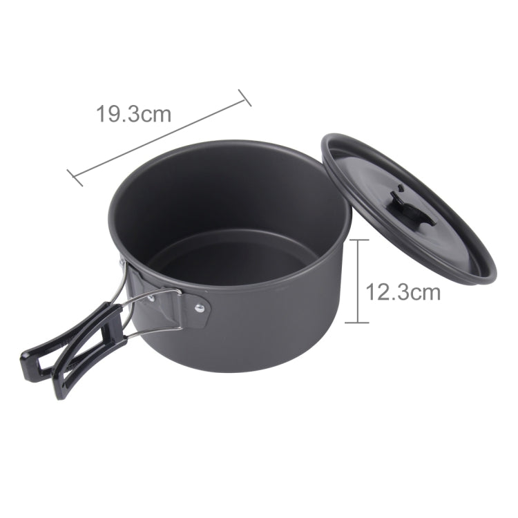 Frendorf | DS-500 Outdoor Camping Ultra Leicht Gewicht 15 Stück Kochgeschirr Stapelbares Set für 4-5 Personen, Größe: Groß