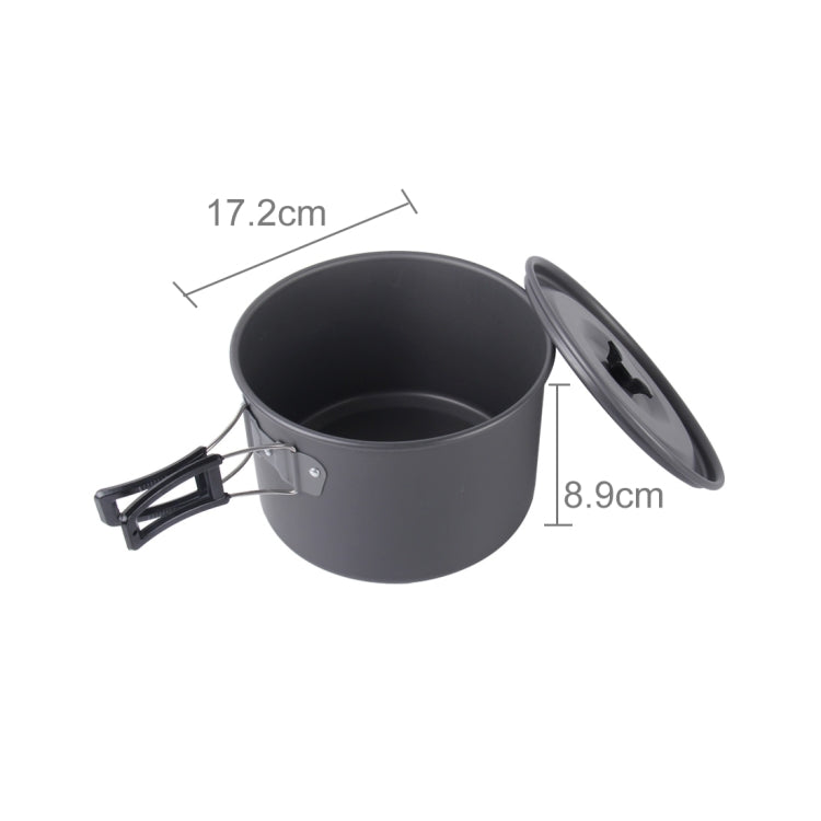 Frendorf | DS-500 Outdoor Camping Ultra Leicht Gewicht 15 Stück Kochgeschirr Stapelbares Set für 4-5 Personen, Größe: Groß