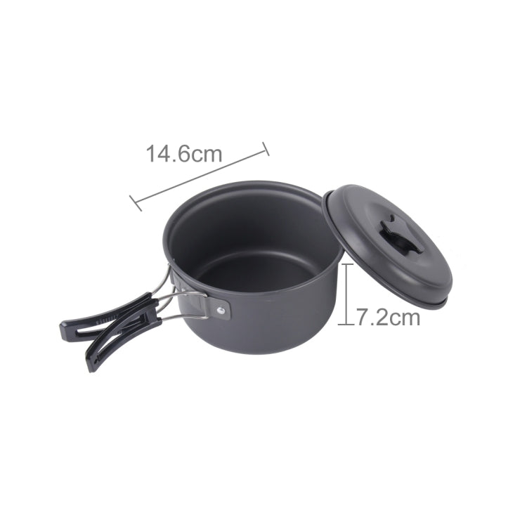 Frendorf | DS-500 Outdoor Camping Ultra Leicht Gewicht 15 Stück Kochgeschirr Stapelbares Set für 4-5 Personen, Größe: Groß