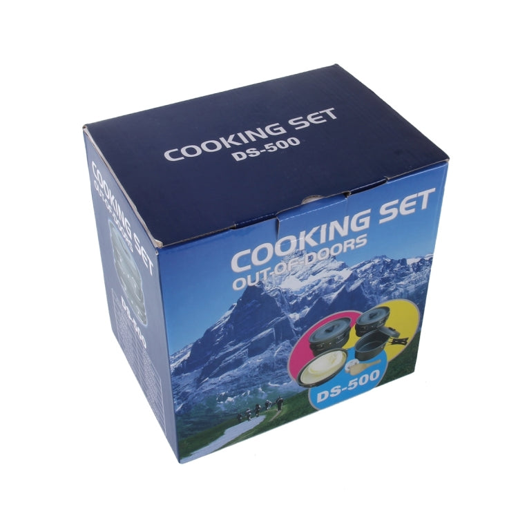 Frendorf | DS-500 Outdoor Camping Ultra Leicht Gewicht 15 Stück Kochgeschirr Stapelbares Set für 4-5 Personen, Größe: Groß
