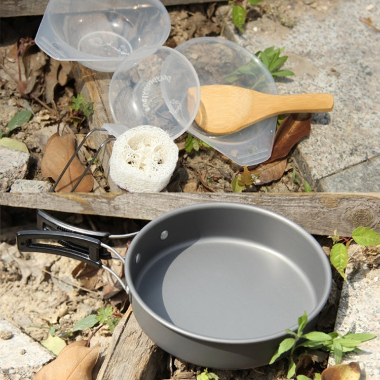 Frendorf | DS-500 Outdoor Camping Ultra Leicht Gewicht 15 Stück Kochgeschirr Stapelbares Set für 4-5 Personen, Größe: Groß