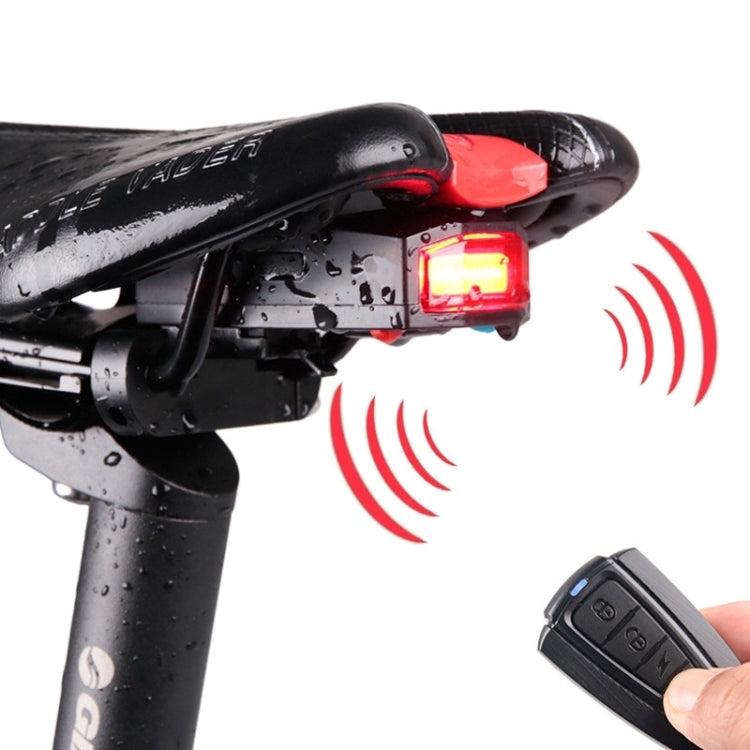 Frendorf | IP65 Wasserdicht USB Wiederaufladbare Smart COB LED Alarm Fahrrad Rücklicht mit Fernbedienung, Steuerreichweite: 1-100m