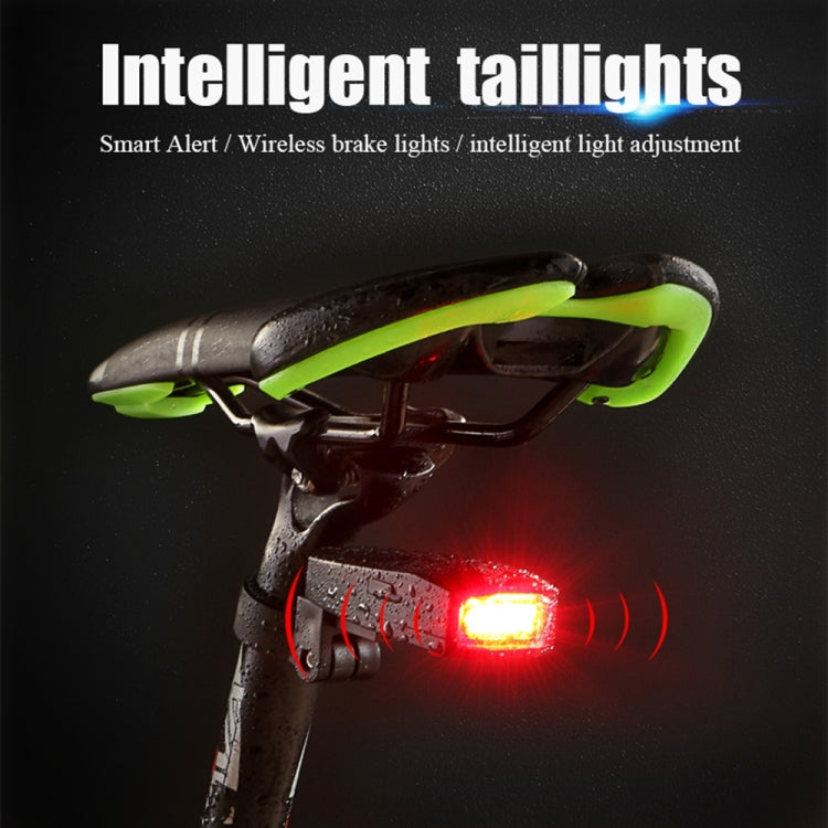 Frendorf | IP65 Wasserdicht USB Wiederaufladbare Smart COB LED Alarm Fahrrad Rücklicht mit Fernbedienung, Steuerreichweite: 1-100m