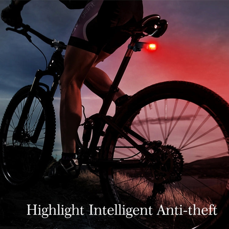 Frendorf | IP65 Wasserdicht USB Wiederaufladbare Smart COB LED Alarm Fahrrad Rücklicht mit Fernbedienung, Steuerreichweite: 1-100m