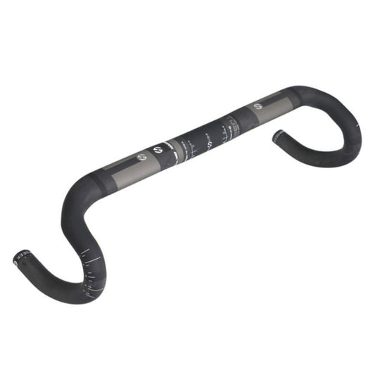 Frendorf | TOSEEK Vollcarbon-Rennrad Gebogene Lenkstange Groovenausführung Außenlinie Griff, Größe: 440 mm (UD Schwarz)