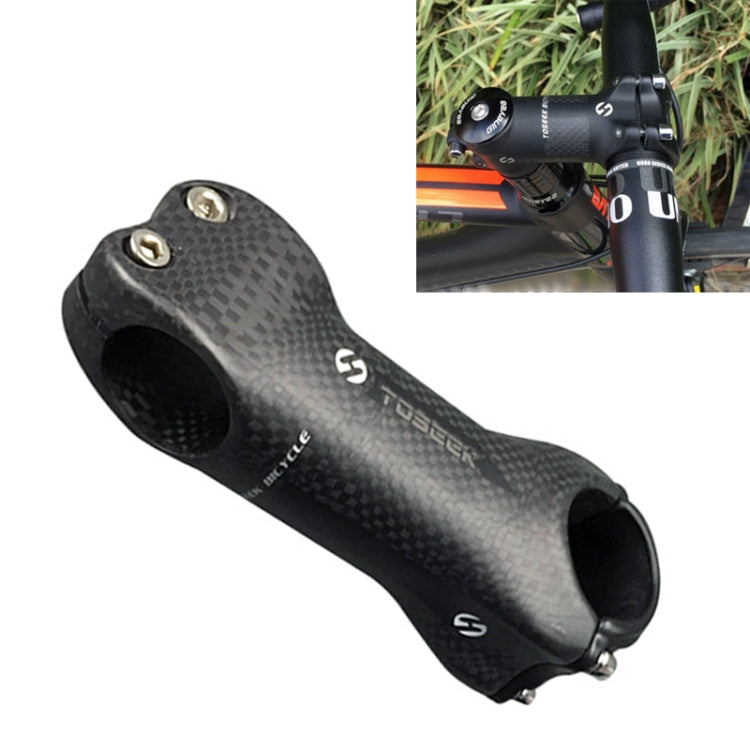 Frendorf | TOSEEK Alle Carbonfaser 3KUD Textur Straßen-Mountainbike Ultra-leicht Lenker Vorbau Riser Wasserhahn, Größe: 17 Grad, 130mm (Matt)