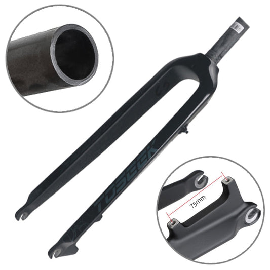 Frendorf | TOSEEK Ultra Light 26 Zoll 385mm Mountainbike Vollcarbon Gabel Gerade Rohr Disc Brake (Schwarz)
