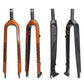 Frendorf | TOSEEK Ultra Light 26 Zoll 385mm Mountainbike Vollcarbon Vorderradgabel Gerader Rohr Scheibenbremse(Orange)