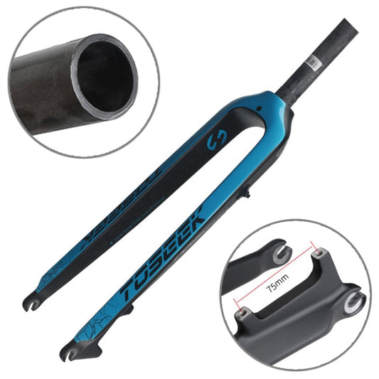 Frendorf | TOSEEK Ultra Light 26 Zoll 385mm Mountainbike Vollcarbon Gabel Gerade Rohr Scheibenbremse(Blaue)