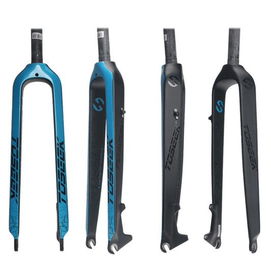 Frendorf | TOSEEK Ultra Light 26 Zoll 385mm Mountainbike Vollcarbon Gabel Gerade Rohr Scheibenbremse(Blaue)
