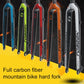 Frendorf | TOSEEK Ultra Light 26 Zoll 385mm Mountainbike Vollcarbon Gabel Gerade Rohr Scheibenbremse(Blaue)