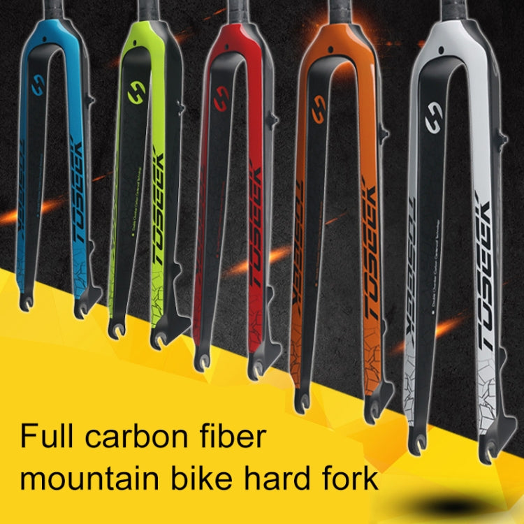 Frendorf | TOSEEK Ultra Light 26 Zoll 385mm Mountainbike Vollcarbon Gabel Gerade Rohr Scheibenbremse(Blaue)