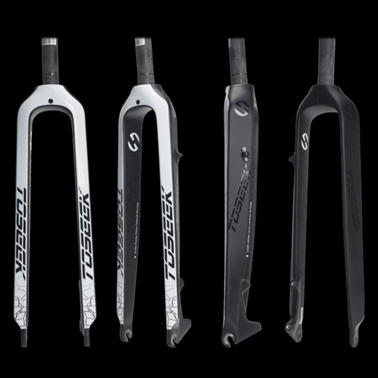 Frendorf | TOSEEK Ultra Light 26 Zoll 385mm Mountainbike Vollcarbon Gabel Gerade Rohr Disc Brake (Weiß)