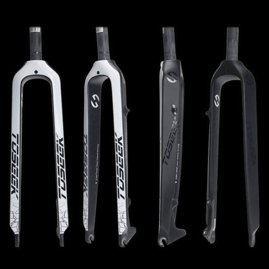 Frendorf | TOSEEK Ultra Light 26 Zoll 385mm Mountainbike Vollcarbon Gabel Gerade Rohr Disc Brake (Weiß)