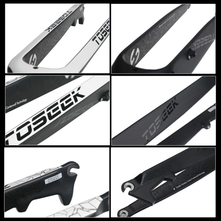 Frendorf | TOSEEK Ultra Light 26 Zoll 385mm Mountainbike Vollcarbon Gabel Gerade Rohr Disc Brake (Weiß)