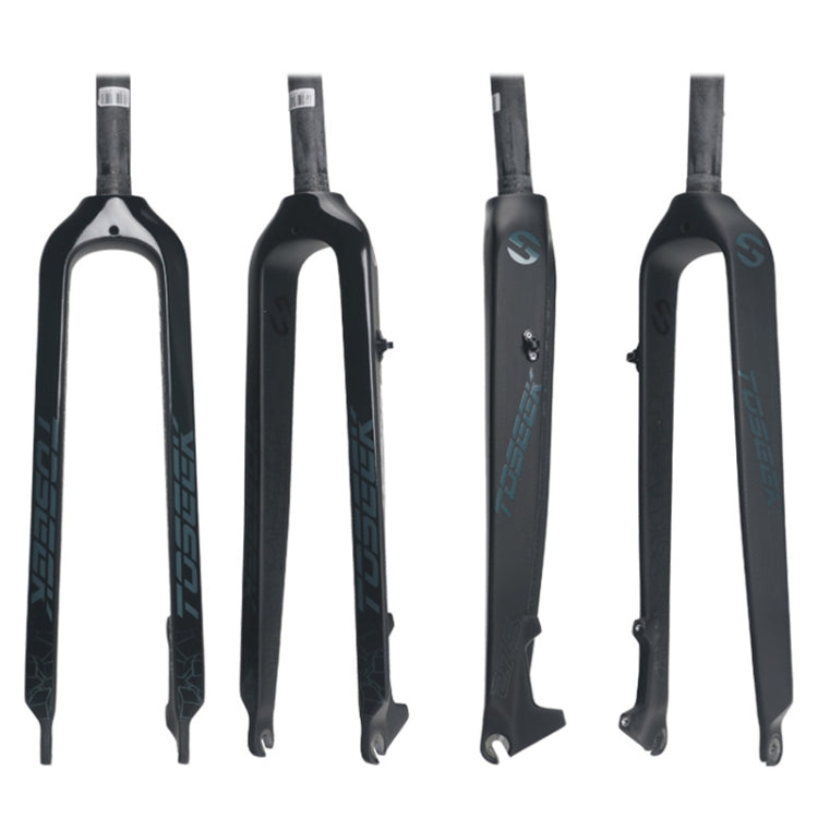 Frendorf | TOSEEK Ultra Light 27,5 Zoll 405mm Mountainbike Vollcarbon Gabel Gerade Steuerrohr Scheibenbremse (Schwarz)