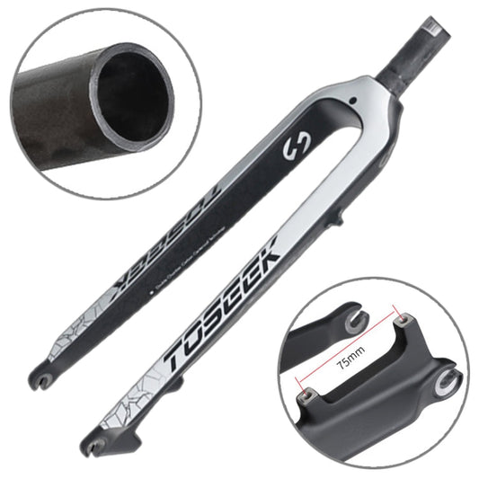 Frendorf | TOSEEK Ultra Light 27,5 Zoll 405mm Mountainbike Vollcarbon Gabel Gerade Steuerohr Scheibenbremse(Weiß)