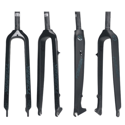Frendorf | TOSEEK Ultra Light 29 Zoll 435mm Mountainbike Vollcarbon Gabel Gerade Steuerrohr Scheibenbremse (Schwarz)