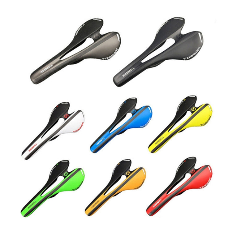 Frendorf | TOSEEK Rennrad Carbonfaser Sattel Fahrrad Hohlsattel, 3K Textur + Leicht (Orange)