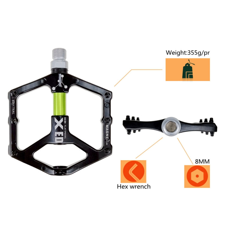 Frendorf | SHANMASHI 1031 Magnesiumlegierungs-Pedal rutschfest komfortables Fahrrad-Faltrad-Pedal (Orange)