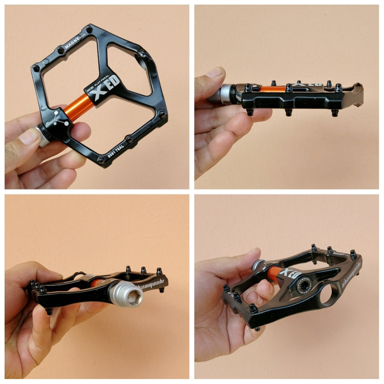 Frendorf | SHANMASHI 1031 Magnesiumlegierungs-Pedal rutschfest komfortables Fahrrad-Faltrad-Pedal (Orange)