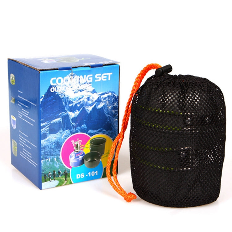 Frendorf | DS-101 Tragbares Outdoor Camping Kochset Picknick Kochtopf Kochgeschirr Kombination (Schwarz)