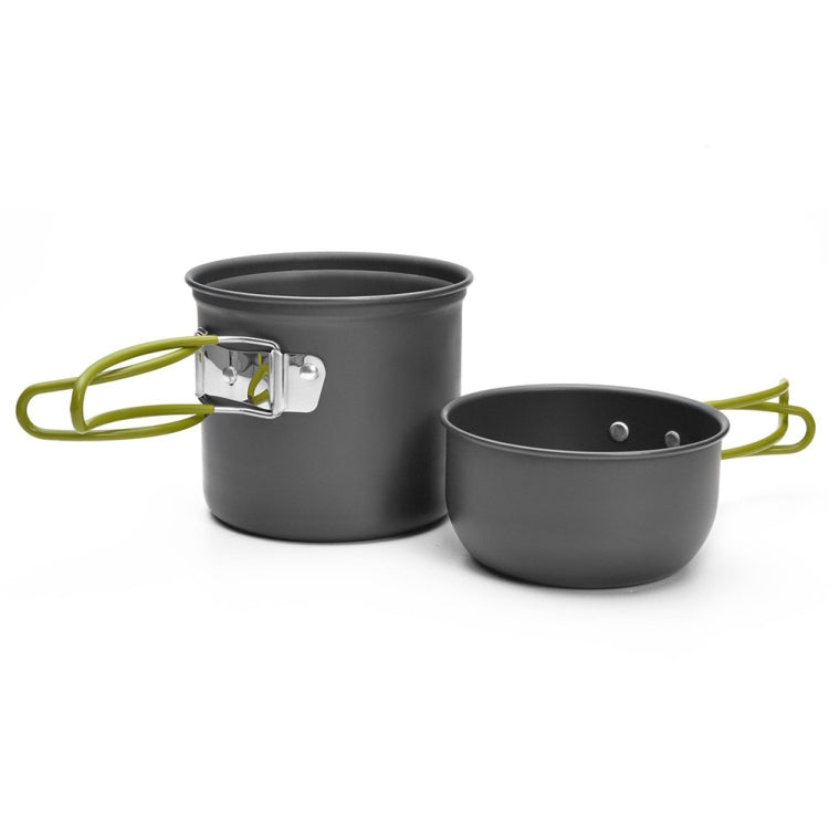 Frendorf | DS-101 Tragbares Outdoor-Camping-Kochset Picknickkochtopf Kochgeschirr-Kombination (Orange)