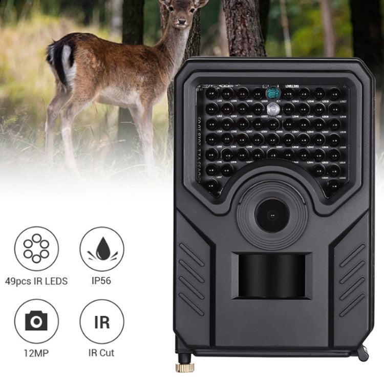 Frendorf | PR-200B 120 Grad Weitwinkelobjektiv IP56 Wasserdicht 12MP 1080P HD Infrarot Jagd Trail Kamera, Unterstützung TF Karte, PIR Entfernung: 10-15m (Schwarz)