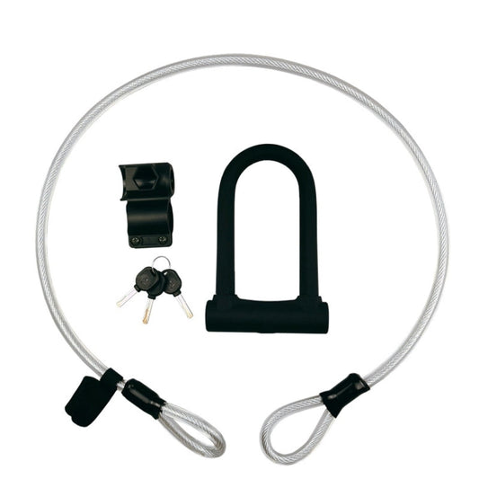Frendorf | BIKERSAY BK020A Fahrrad-Diebstahlsicherung U-förmiges Schloss, Mit Drahtseil
