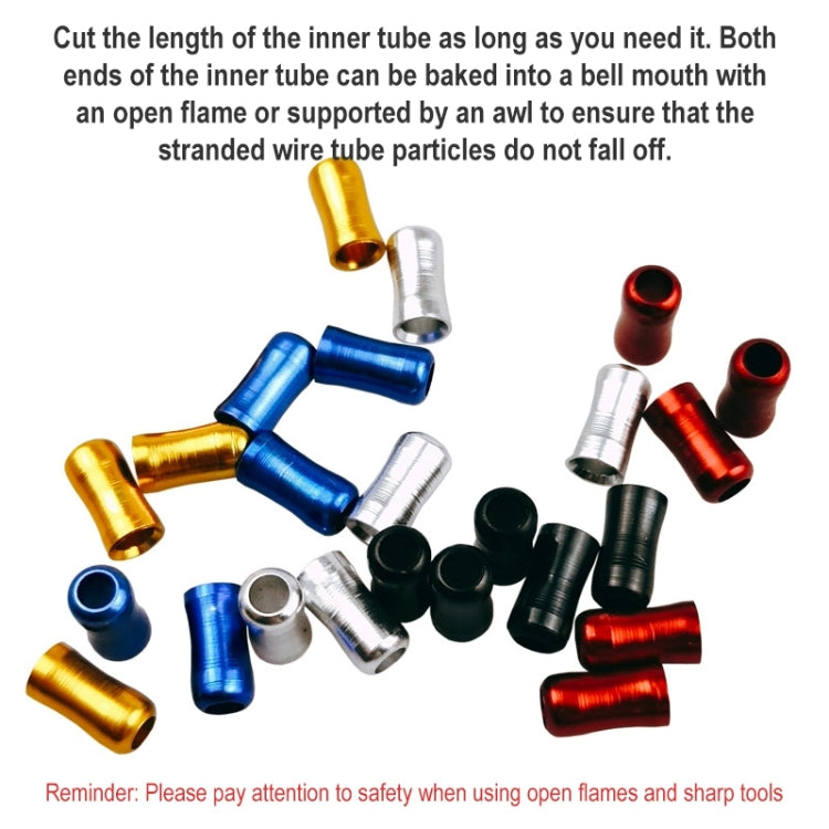 Frendorf | BIKERSAY Fahrrad Fischgrät Variabler Geschwindigkeitskabel Röhrenset Aluminiumlegierung Bambus Gelenkleitungen Rohre (Schwarz)