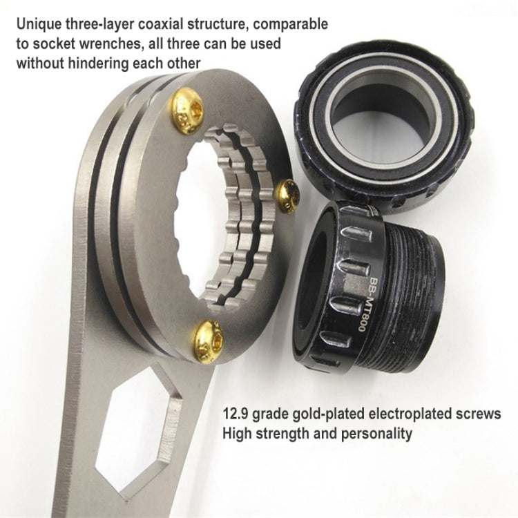 Frendorf | BIKERSAY GK-BB01 Fahrrad Multifunktionsschlüssel Achsenausbauwerkzeug BBR60 MT800 BB9000