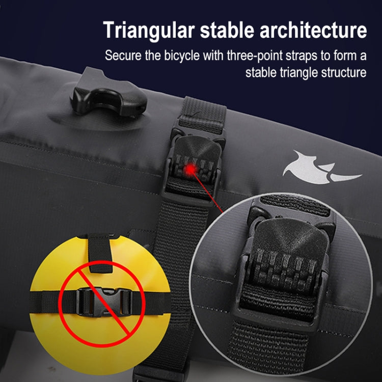 Frendorf | Rhinowalk TF551 2.5L Voll wasserdichte Fahrradsatteltasche (Schwarz)