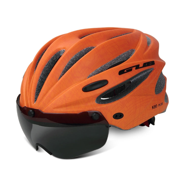 Frendorf | GUB K80 Plus Fahrradhelm mit Visier und Goggles (Orange)