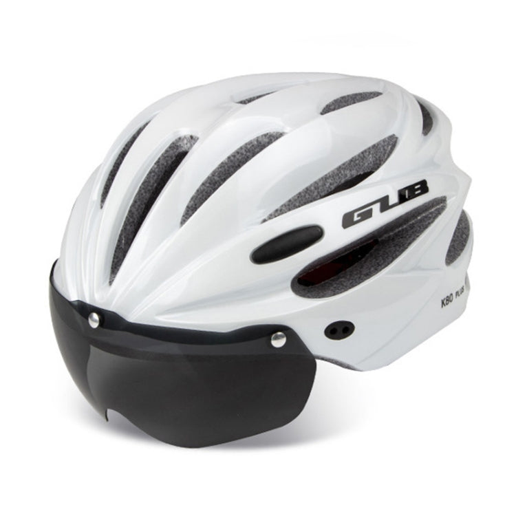 Frendorf | GUB K80 Plus Fahrradhelm mit Visier und Goggles (Weiß)