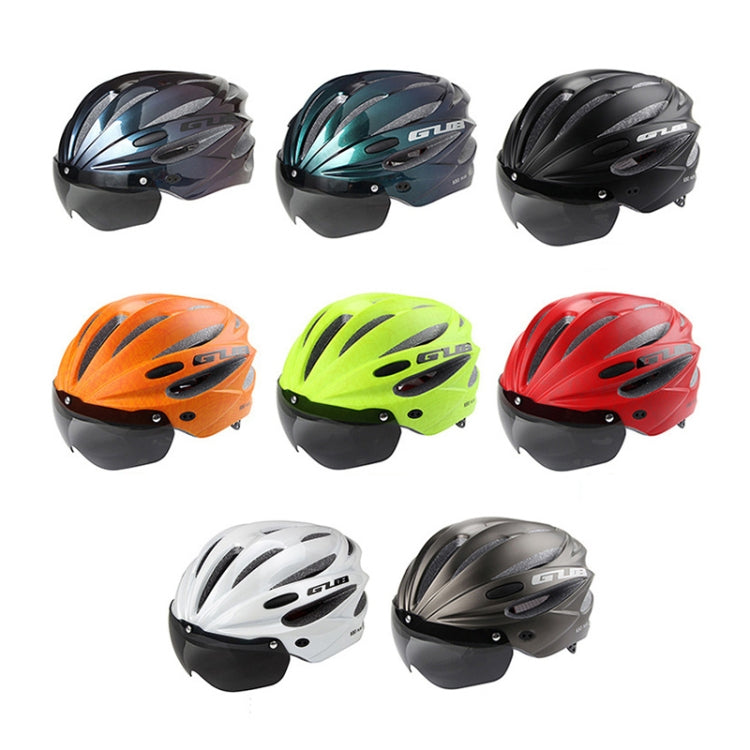 Frendorf | GUB K80 Plus Fahrradhelm mit Visier und Goggles (Orange)