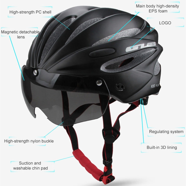 Frendorf | GUB K80 Plus Fahrradhelm mit Visier und Goggles (Weiß)