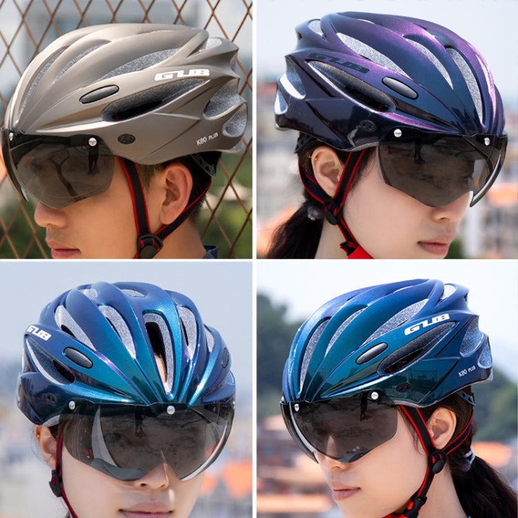 Frendorf | GUB K80 Plus Fahrradhelm mit Visier und Goggles (Weiß)