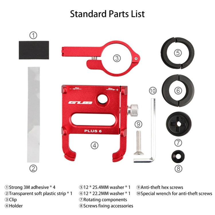 Frendorf | GUB Plus 6 Aluminiumlegierung MTB Fahrrad Handyhalter (Silber)