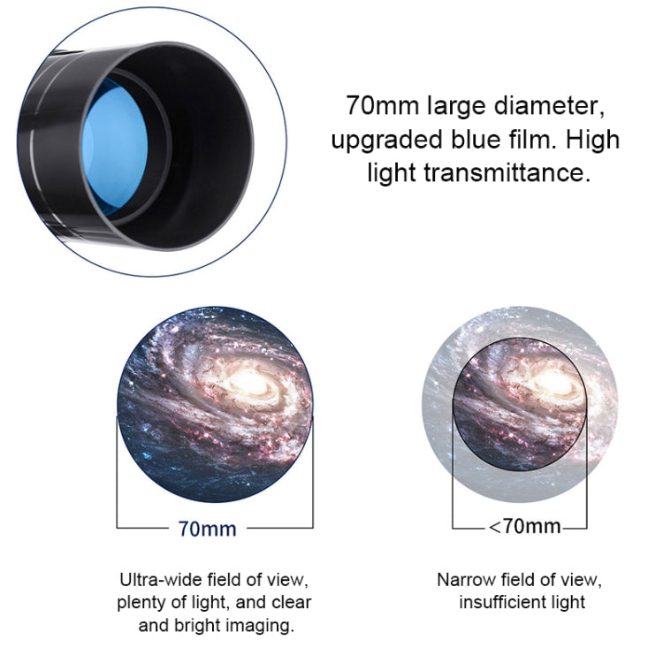 Frendorf | WR852 16x/66x70 Hochauflösendes Hochzeiten Astronomisches Teleskop mit Stativ