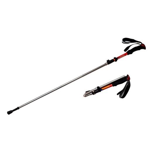 Frendorf | 125cm verstellbare tragbare Outdoor-Aluminiumlegierung Trekkingstöcke Stock (Rot)