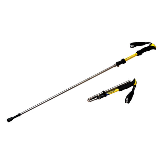 Frendorf | 125cm verstellbare tragbare Outdoor-Aluminiumlegierung Trekkingstöcke (Gelb)