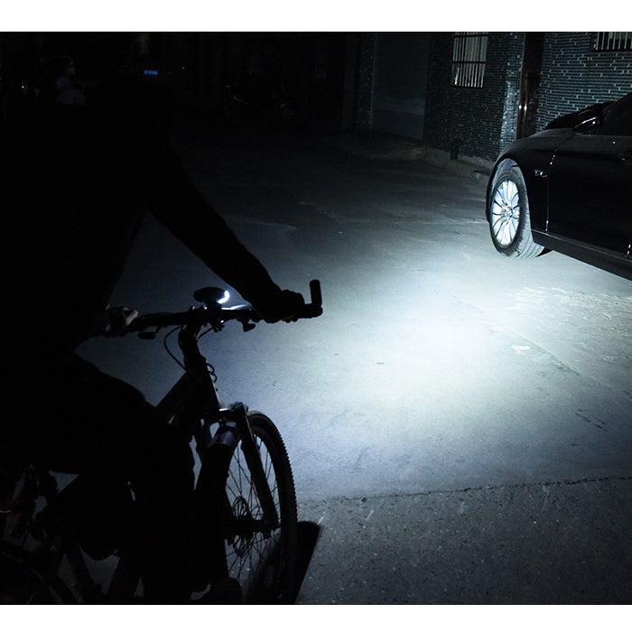 Frendorf | 350LM USB-Aufladbares Wasserdichtes Snap-on Fahrradlicht mit Lautsprecher & Stoppuhr-Funktion (Rot)