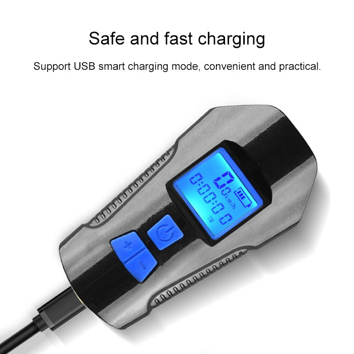 Frendorf | 350LM USB-Aufladbares Wasserdichtes Snap-on Fahrradlicht mit Lautsprecher & Stoppuhr-Funktion (Rot)