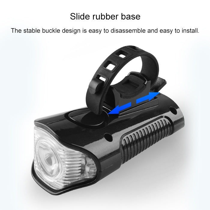 Frendorf | 350LM USB-Aufladbares Wasserdichtes Snap-on Fahrradlicht mit Lautsprecher & Stoppuhr-Funktion (Rot)