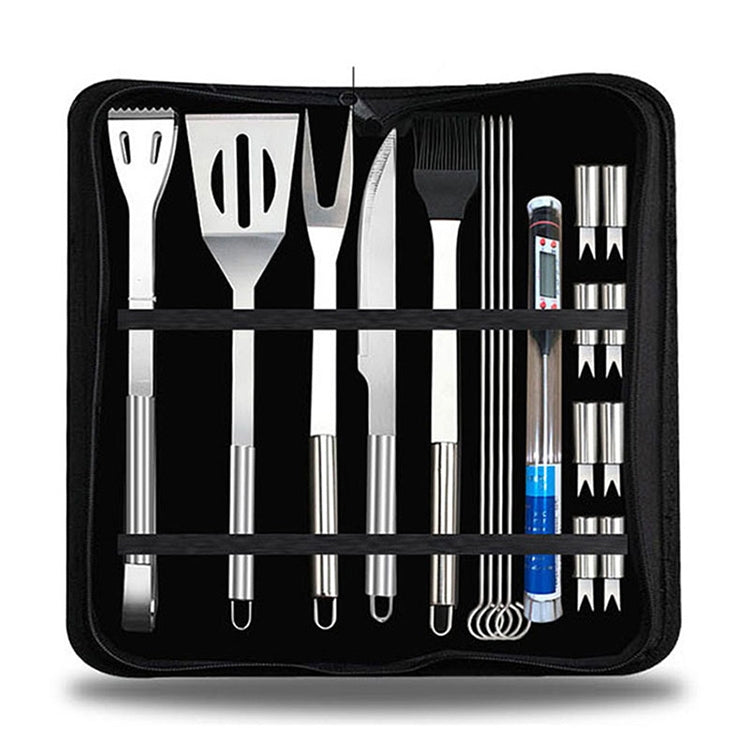 Frendorf | 18 in 1 Outdoor Geschirr Set Camping Grill Geschirr Picknick Werkzeug Set mit Thermometer