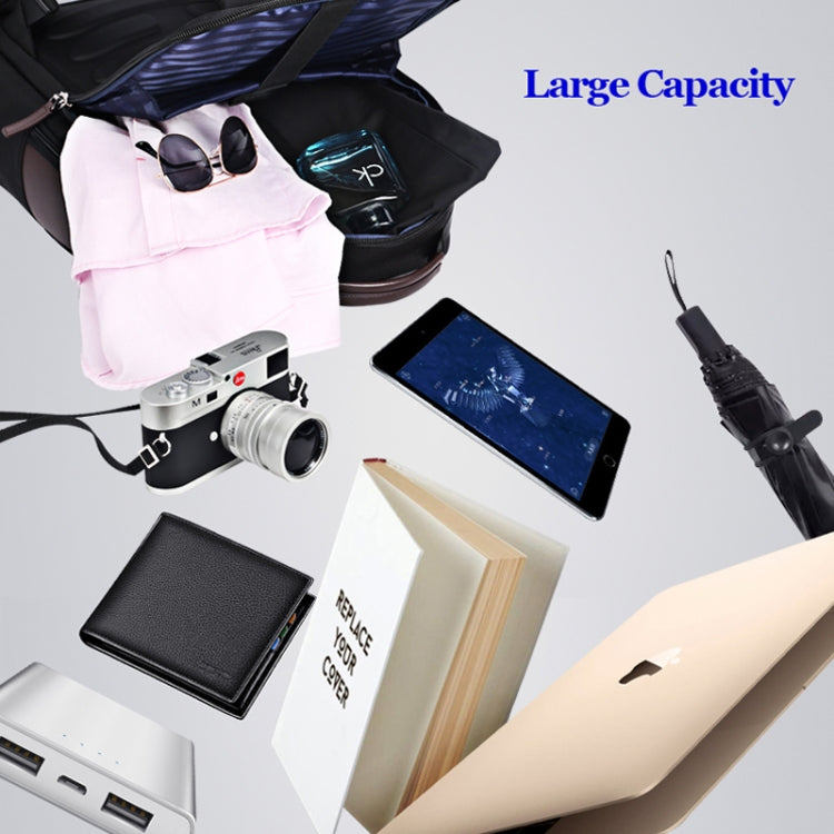 Frendorf | Bopai 751-007291 Business Antidiebstahl Wasserdicht Große Kapazität Doppelschultertasche, mit USB-Ladeanschluss, Größe: 34x19x43,5 cm (Schwarz)