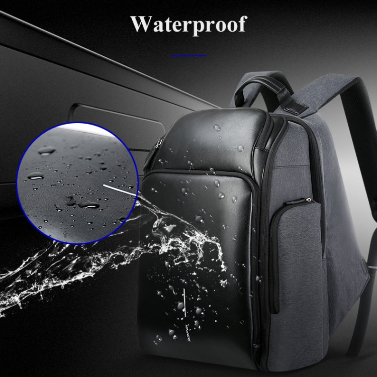 Frendorf | Bopai 851-010128 Business Anti-Diebstahl Wasserdichte Große Kapazität Doppel-Schultertasche, mit USB-Ladeanschluss, Größe: 34x19x43cm (Schwarz)