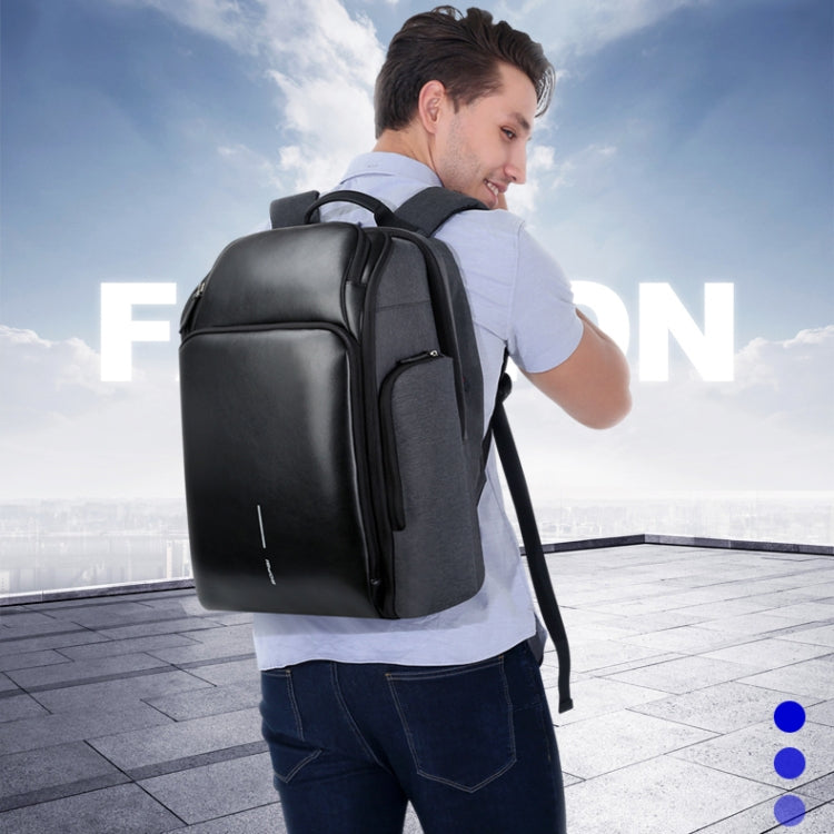 Frendorf | Bopai 851-010128 Business Anti-Diebstahl Wasserdichte Große Kapazität Doppel-Schultertasche, mit USB-Ladeanschluss, Größe: 34x19x43cm (Schwarz)